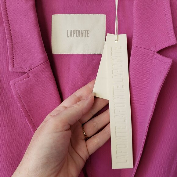 NEW Lapointe Lightweight Wool Tailoring Single Breasted Blazer Orchid Purple - Picture 6 of 16